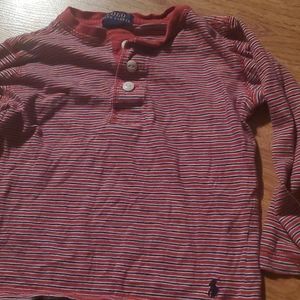 Red white and blue polo shirt